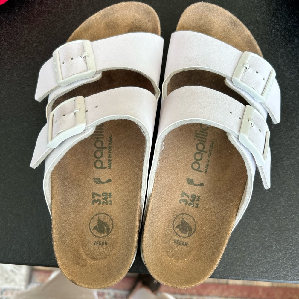 White platform Birkenstocks